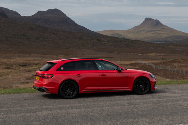 Route GT’s Audi RS4 Avant host car leading a supercar driving tour